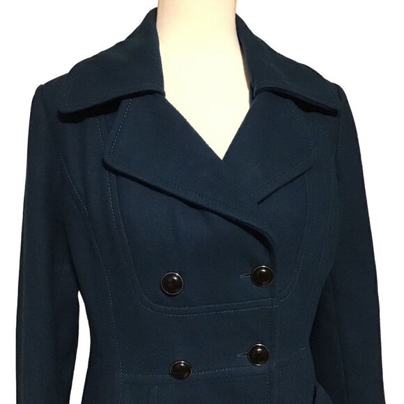Guess Double Breasted Wool Blend Pea Coat Sz M - Picture 2 of 9